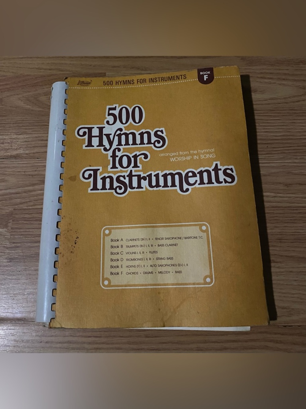 500 Hymns for Instruments - Yellow Hymnal Songbook